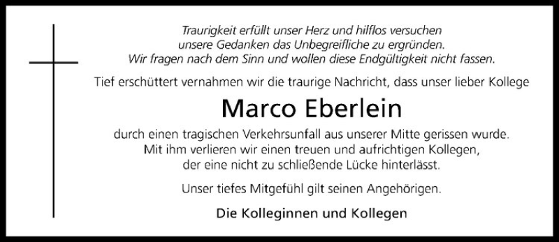  Traueranzeige für Marco Eberlein vom 07.08.2015 aus Westfälische Nachrichten