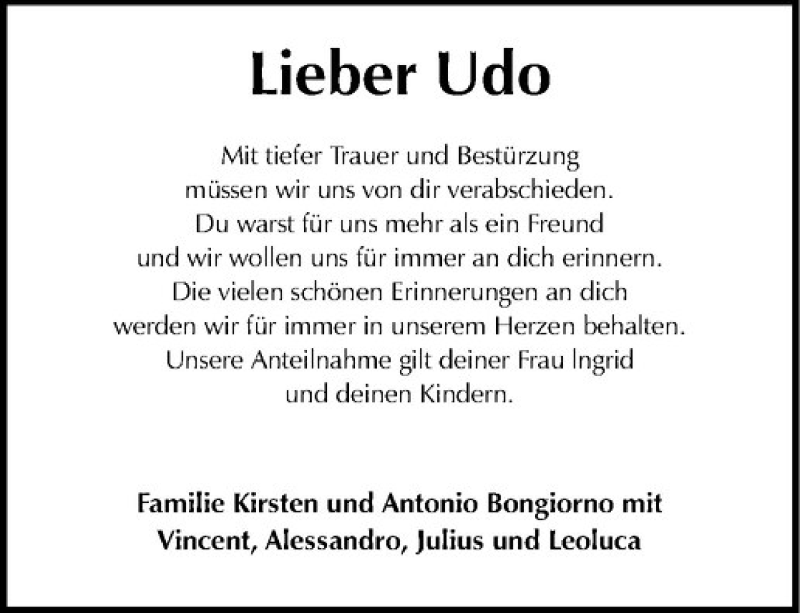  Traueranzeige für Udo Scheele vom 15.04.2015 aus Westfälische Nachrichten